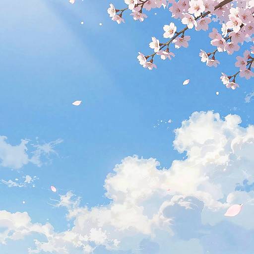 Anime Skybox with Cherry Blossoms