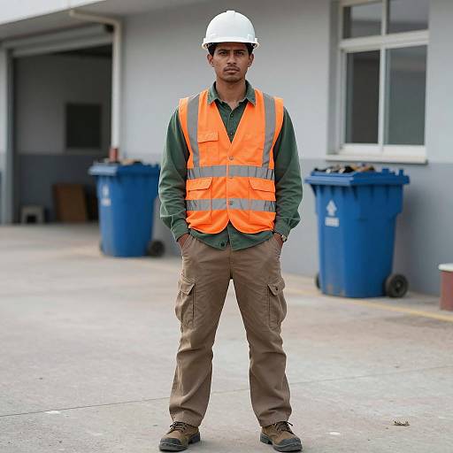 Male Construction Worker in Safety Gear