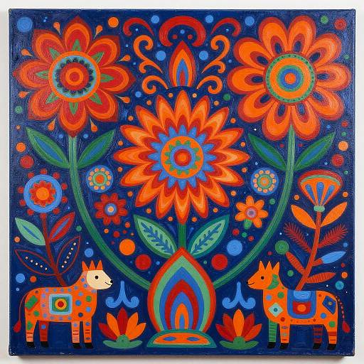 Vibrant Psychedelic Floral Patterns