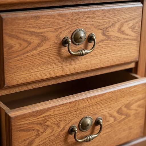 Intricate Close-Up of Antique Drawers