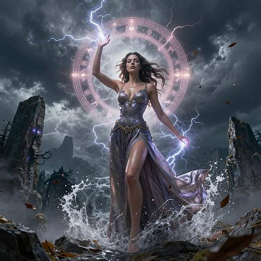 Stunning Fantasy Wizard in Epic Landscape