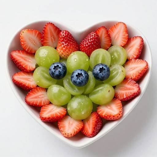 Cheerful Heart-Shaped Fruit Salad