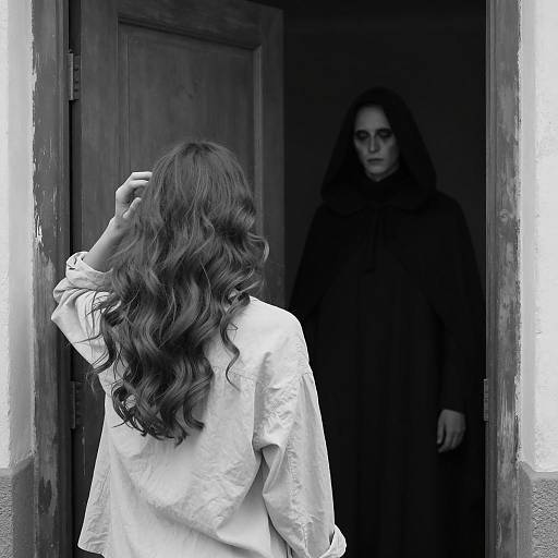 Mysterious Encounter Through the Doorway