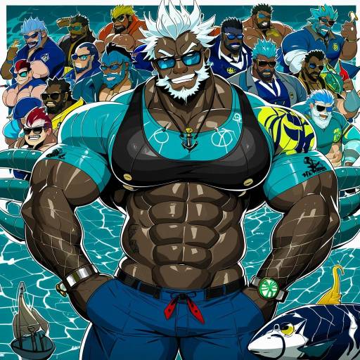 Illustration of Aegir (housamo), tokyo afterschool summoners in the style of Toudori