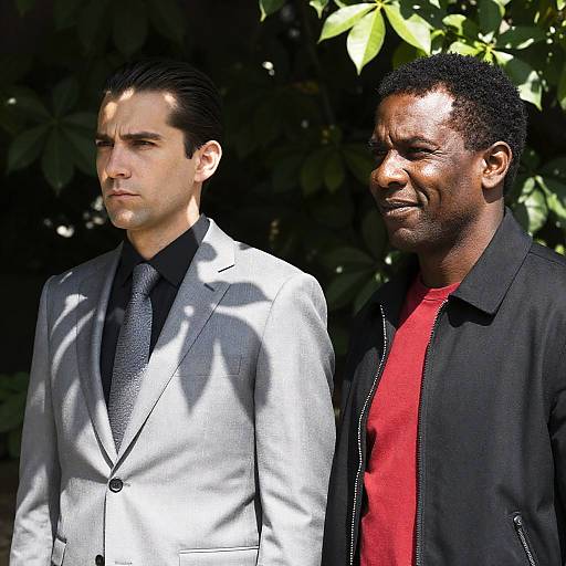 Outdoor Portrait of Two Diverse Men