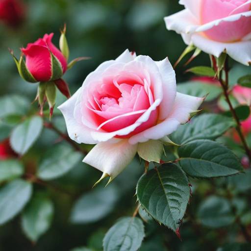 Realistic Still Life of Mixed Roses