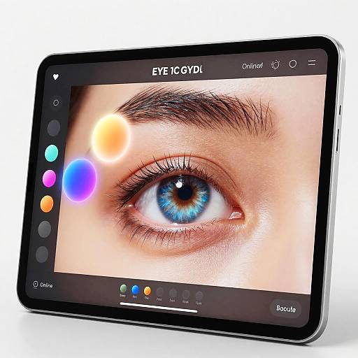 Futuristic Eye Color Changer Interface