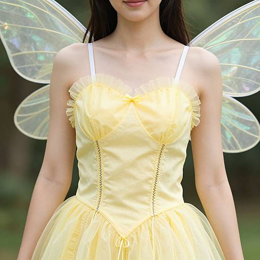 Close-Up Yellow Fairy Costume