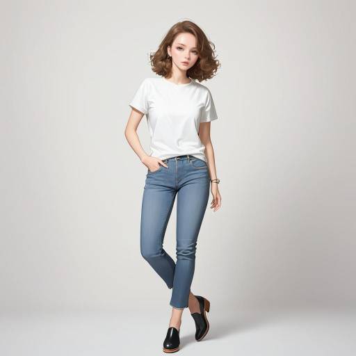 Inquisitive Girl in Casual Fashion Inquisitive Girl in Casual Fashion