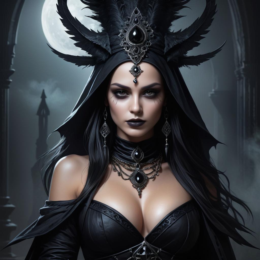 Gothic Shaman: A Dark Fantasy Portrait