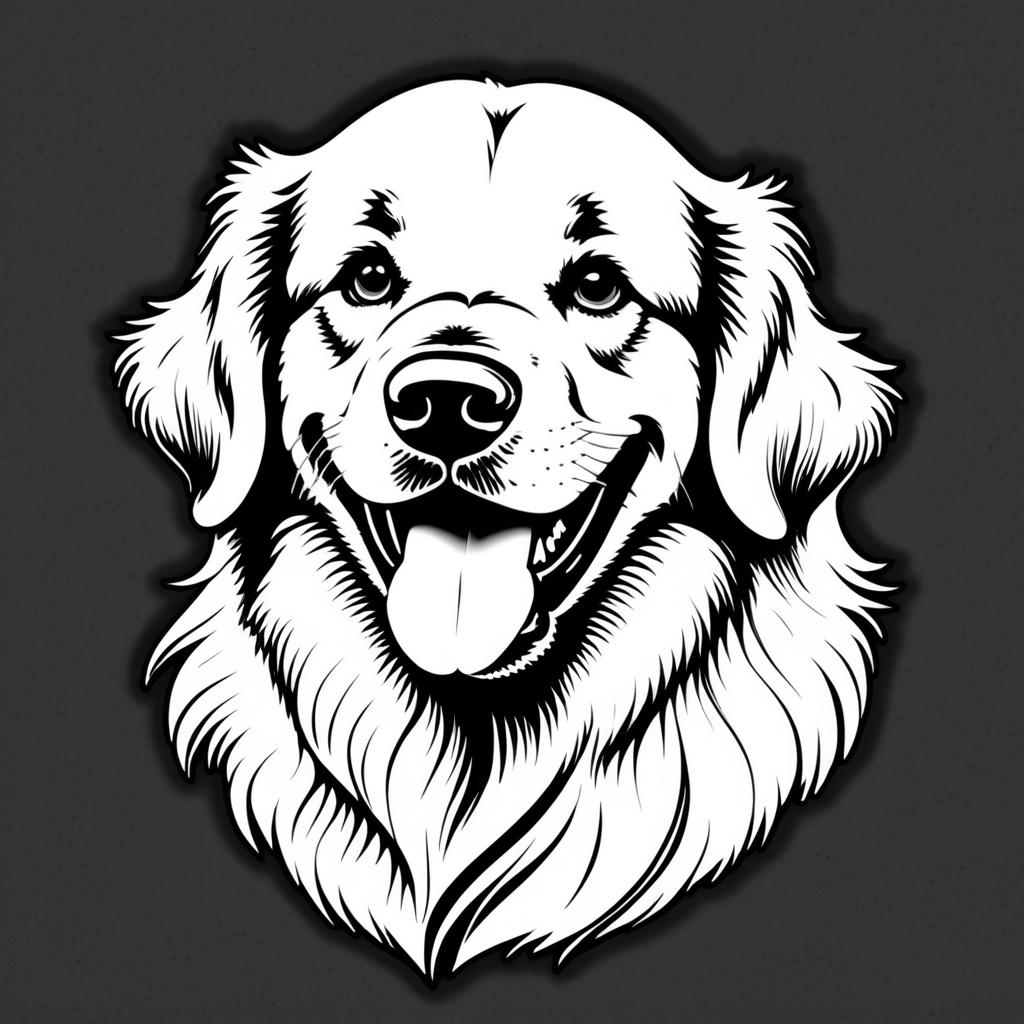 Cute Golden Retriever Geologist Illustration