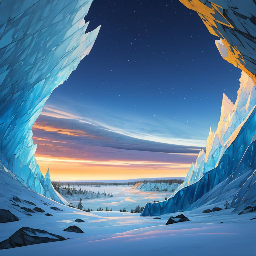 Adventure in Vibrant Boreal Ice Caverns