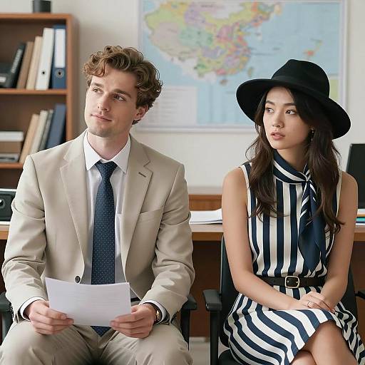 Professional Couple in Office Setting