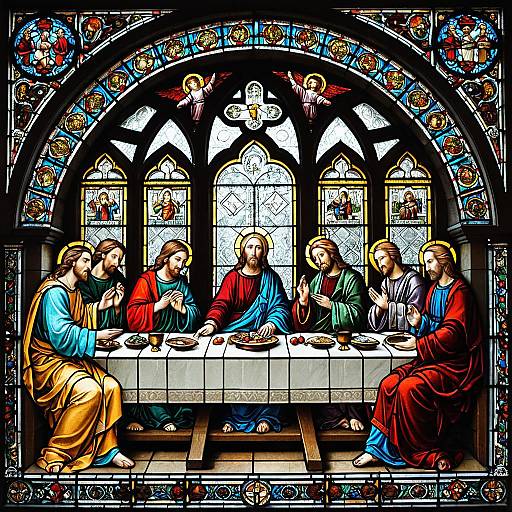 Last Supper Stained Glass Circuit Board