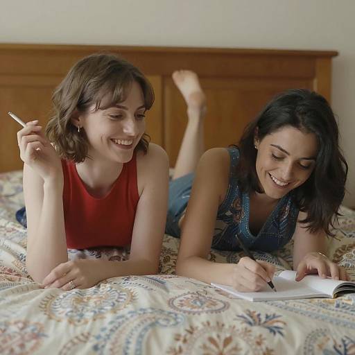 Cozy Moment Between Two Friends