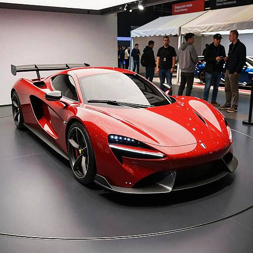 Futuristic Sleek Red Race Car