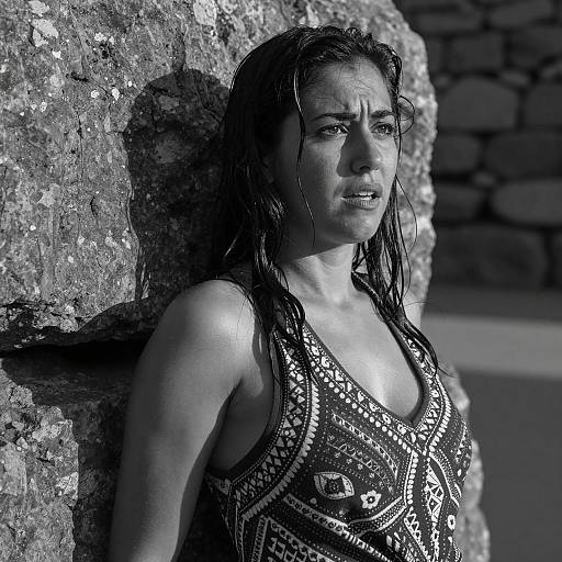 Stunning Black-and-White Portrait of Surprise