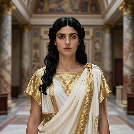 Roman Empress in Regal Audience Chamber