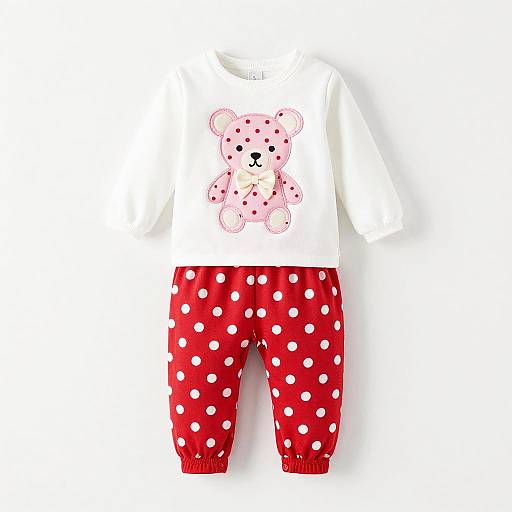 Adorable Baby Outfit with Polka Dots