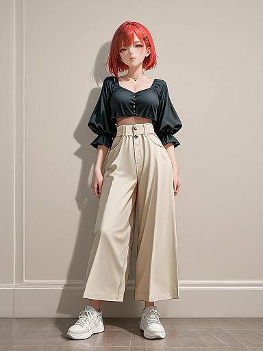Casual-Chic Woman in Linen Pants