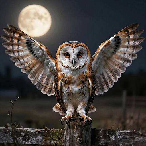 Realistic Charcoal Barn Owl Drawing