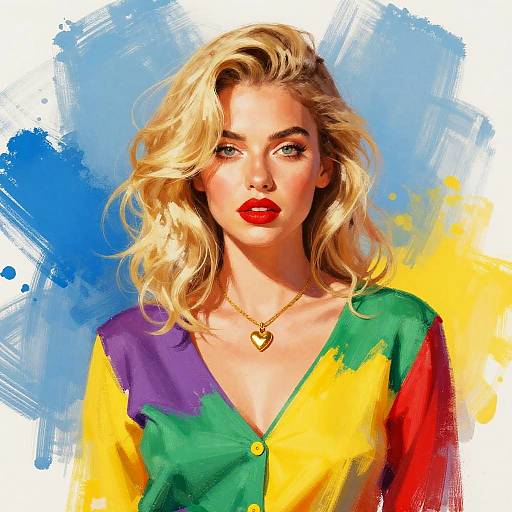 Vibrant Portrait of Bold Blonde Woman