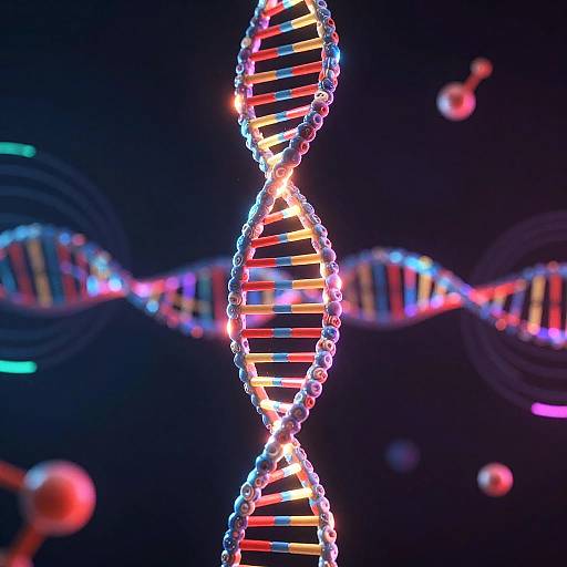 Luminous Artistic DNA Double Helix