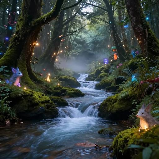 Mystical Enchanted Forest Brook