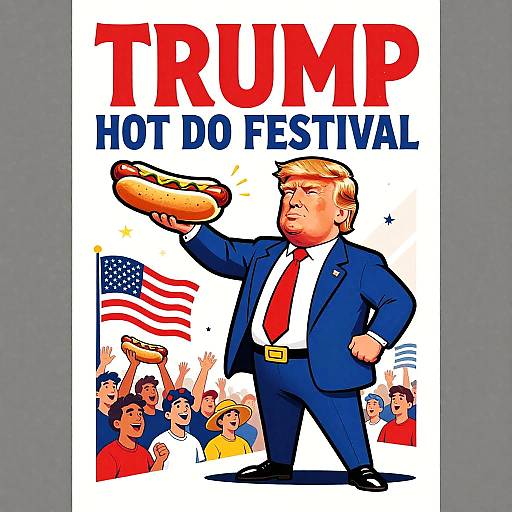 Trump Hot Dog Festival Poster