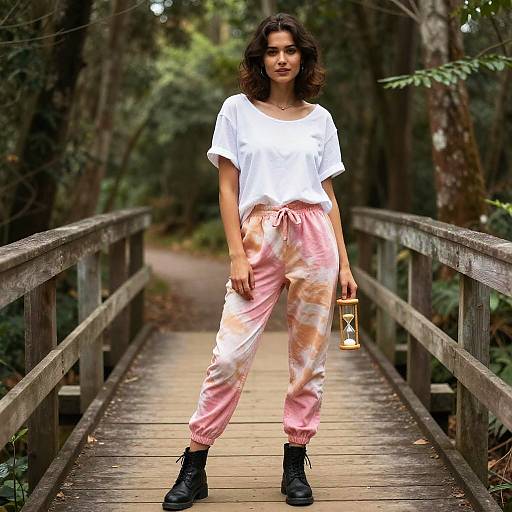 Bohemian Hourglass Woman in Forest