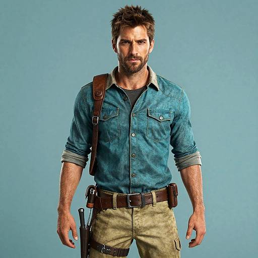 Realistic Nathan Drake Cosplay Portrait