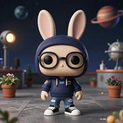 Space Bunny Funko Pop in Planetarium