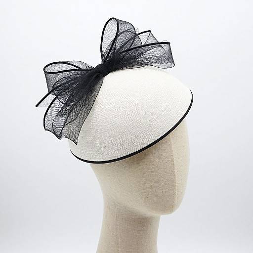 Elegant Cream-White Saucer Fascinator