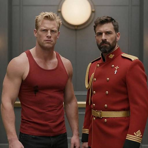 Blood-Stained Muscle and Officer Portrait