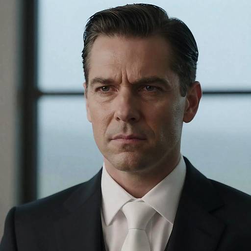 Serious Styled Man in a Blue-Hued Setting