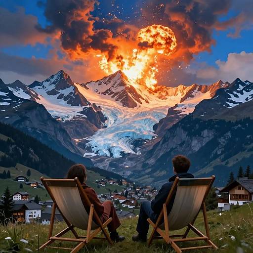 Dystopian Alpine Inferno Vista