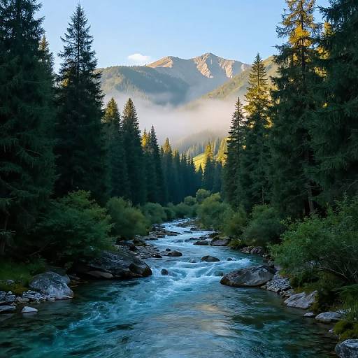 Tranquil Mountain Valley Landscape