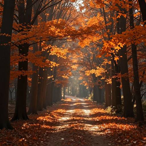 Ethereal Autumnal Forest Path