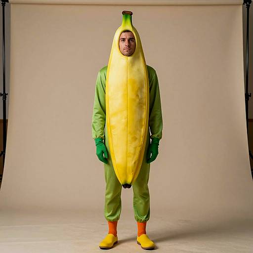 Man in Realistic Banana Costume