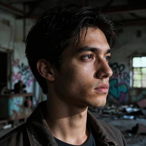 Hyper-Realistic Enigmatic Industrial Portrait