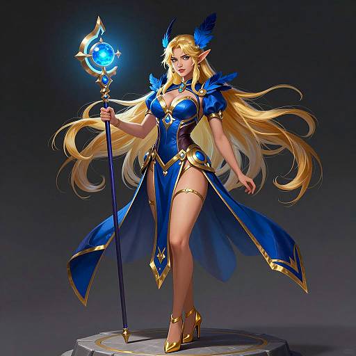 Enchanting Elf Woman in Fantasy Setting