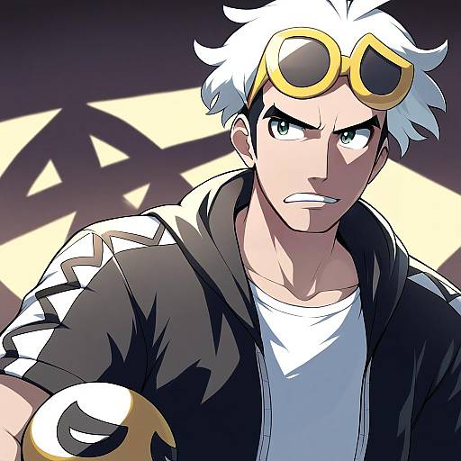 Illustration of Guzma (pokemon), pokemon in the style of Pataneet