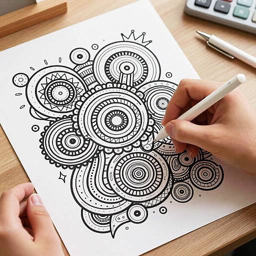 Abstract Whimsical Coloring Pages Generator