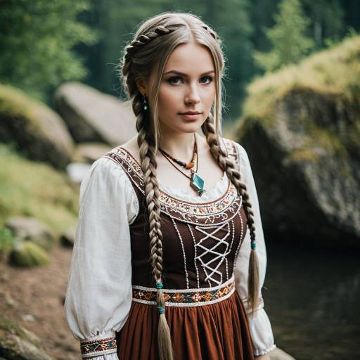 Karin Cosplay in Earth-Toned Folk Costume