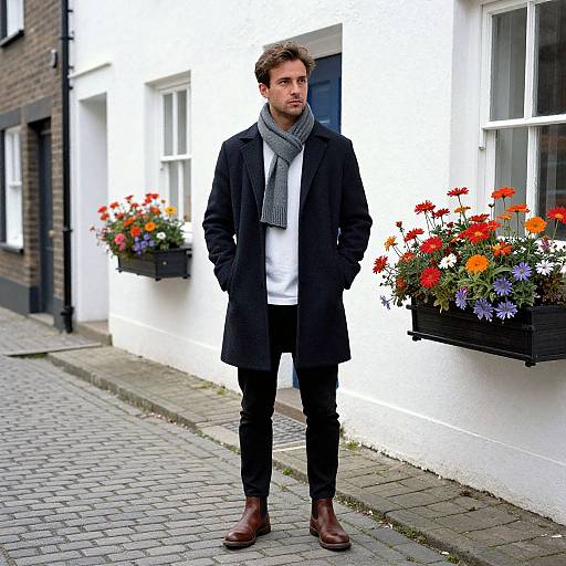 Urban Explorer in Vintage Cityscape