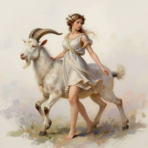Ethereal Greek Faun Woman Illustration