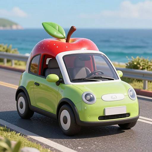 Hyperrealistic Electronic Car Folk Art