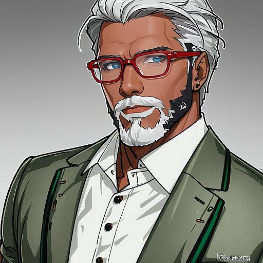 Illustration of Arurandeisu, holostars in the style of Gaston18