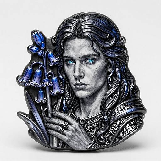 Detailed Gothic Bluebell Trinket Art
