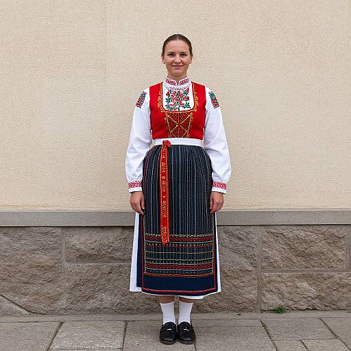 Slovak Traditional Woman in Dress